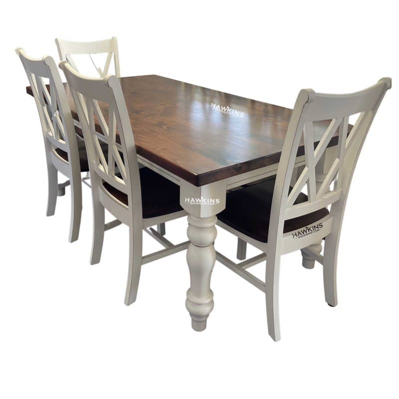 Turned Leg Dining Table Hawkins Woodshop