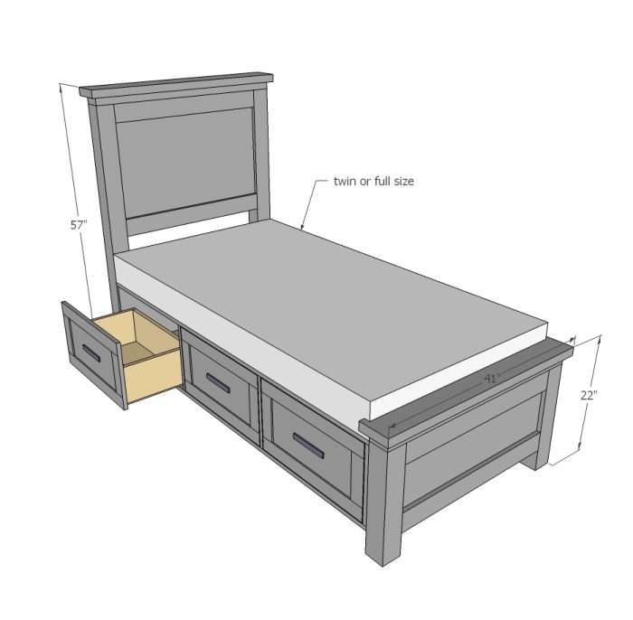 Twin Bed Frame Wood, Wooden Twin Bed Frame, Wood Twin Bed