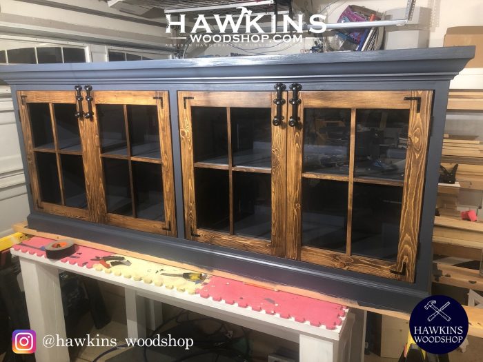 Enjoy Fast, Free Nationwide Shipping!  Owned By A Husband And Wife Team Of High-School Music Teachers, Hawkinswoodshop.com Is Your One Stop Shop For Quality Usa Handmade Industrial, Modern, Mid-Century, And Rustic Furniture As Well As Imported Furniture.  Get Our Glass Crown Console Usa Hand Crafted Hardwood Built-To-Order Standard Depth 18&Quot;, Standard Height 36&Quot; On Sale Now!