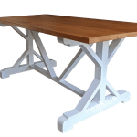 Trestle Dining Table, Wood Dining Table, Farmhouse Dining Room Table Featured Image