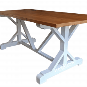 Trestle Dining Table, Wood Dining Table, Farmhouse Dining Room Table Featured Image