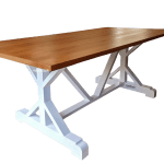 Trestle Dining Table, Wood Dining Table, Farmhouse Dining Room Table Featured Image