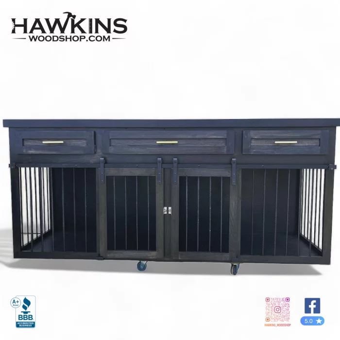 Dog Kennel Dog Crate White Background Watermarked Hawkinswoodshop21