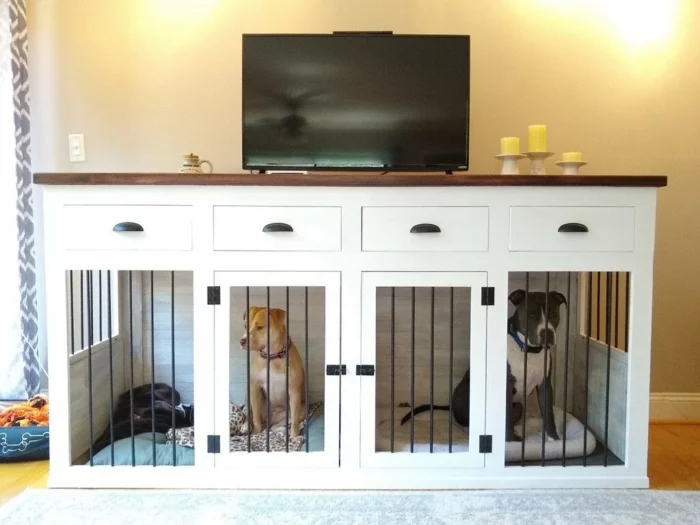 Wood Dog Crate, Custom Kennel Hawkinswoodshop.com 15