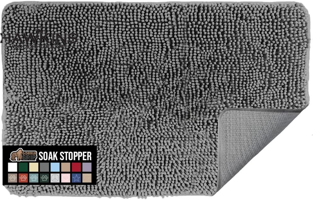 Gorilla Grip Soak Stopper Absorbent Indoor Chenille Doormat, 36x24