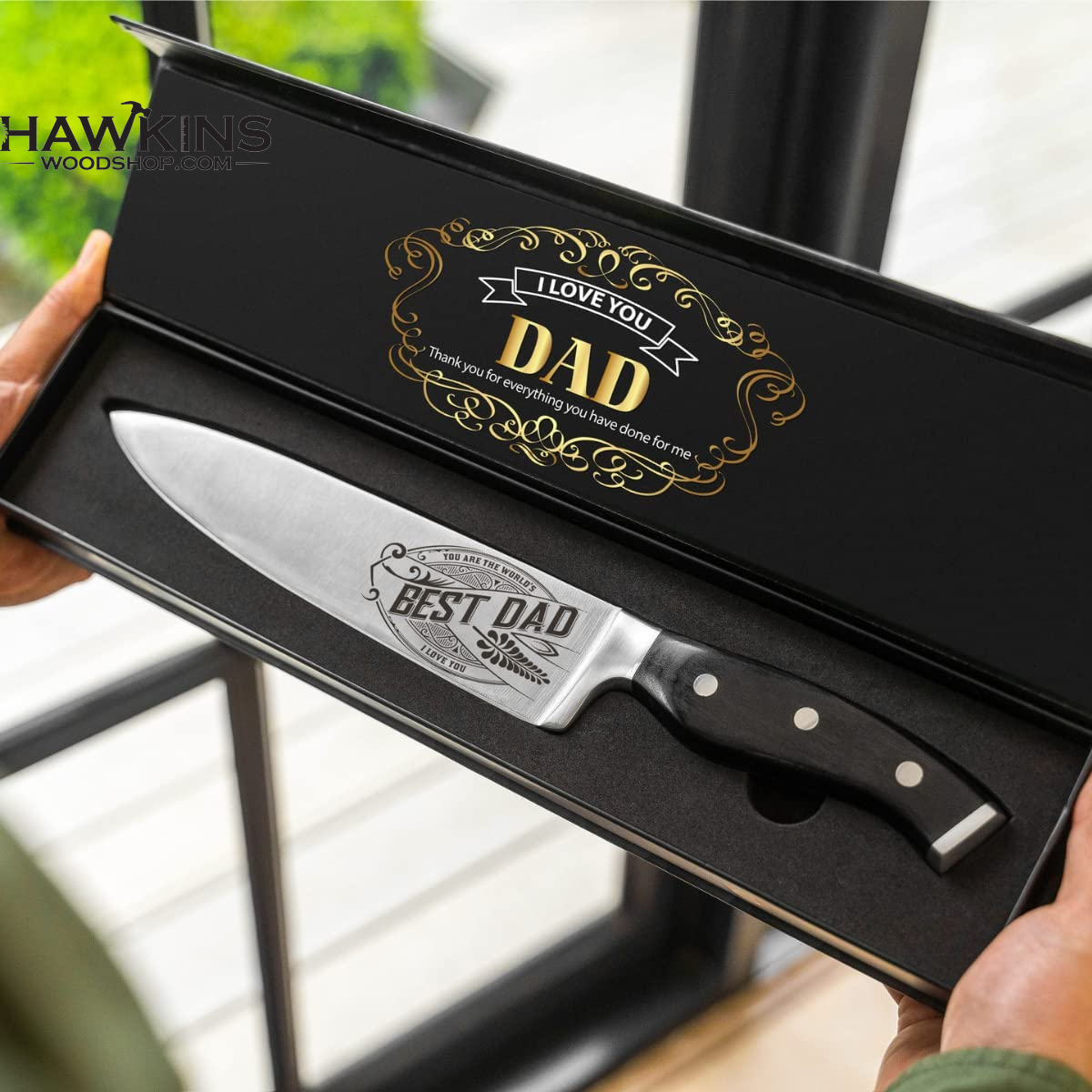 Dad Birthday Gifts from Daughter, Son – Gifts for Dad Men – Happy Birthday  Dads Gift Ideas – Best Father Present – Kitchen Knife Gift Set – Built to  Order, Made in