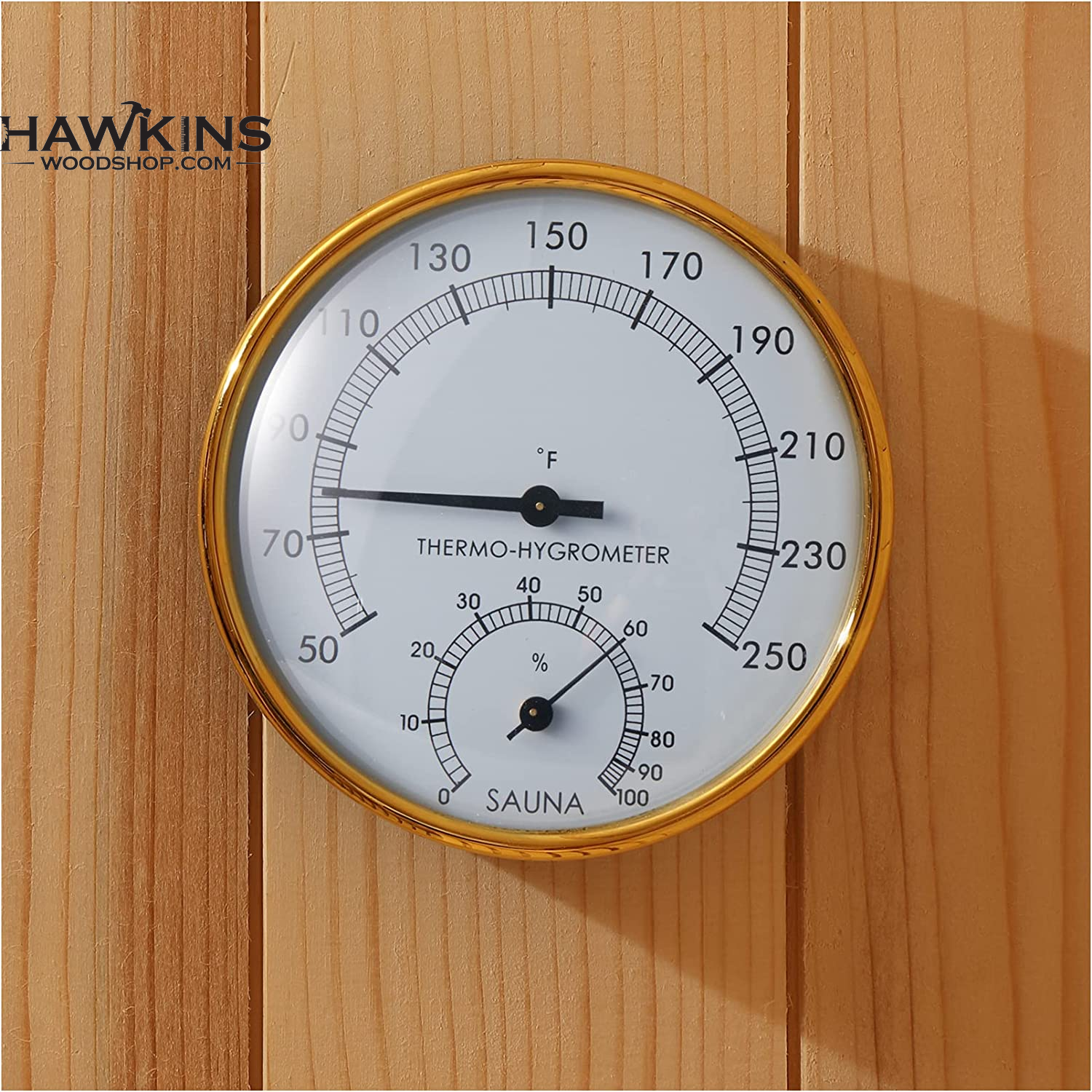 Sauna Thermometer 2 in 1 Wooden Sauna Hygrothermograph Indoor Fahrenhe