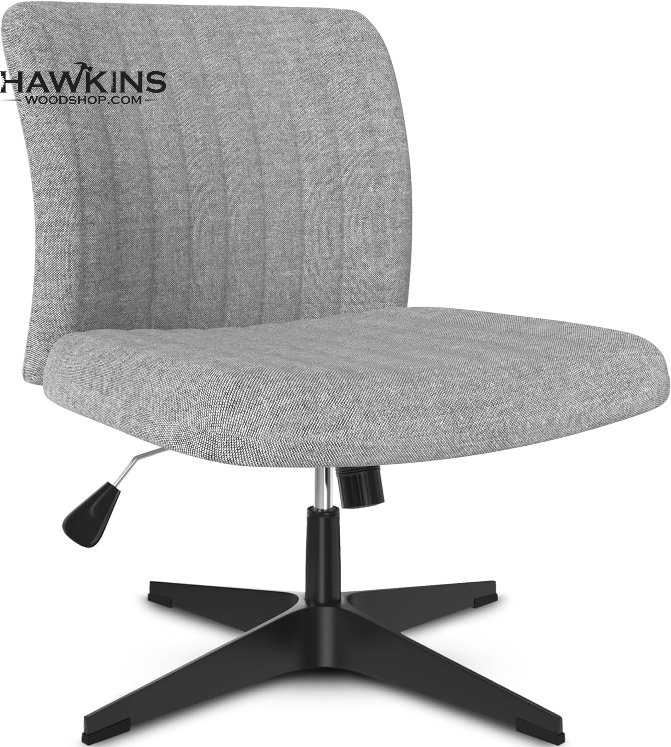 Armless Criss Cross Chair Comfy Office Chair with Lumbar Support Pillow  Home Office Desk Chair No Wheels Computer Chair Vanity Chair for Makeup  Room