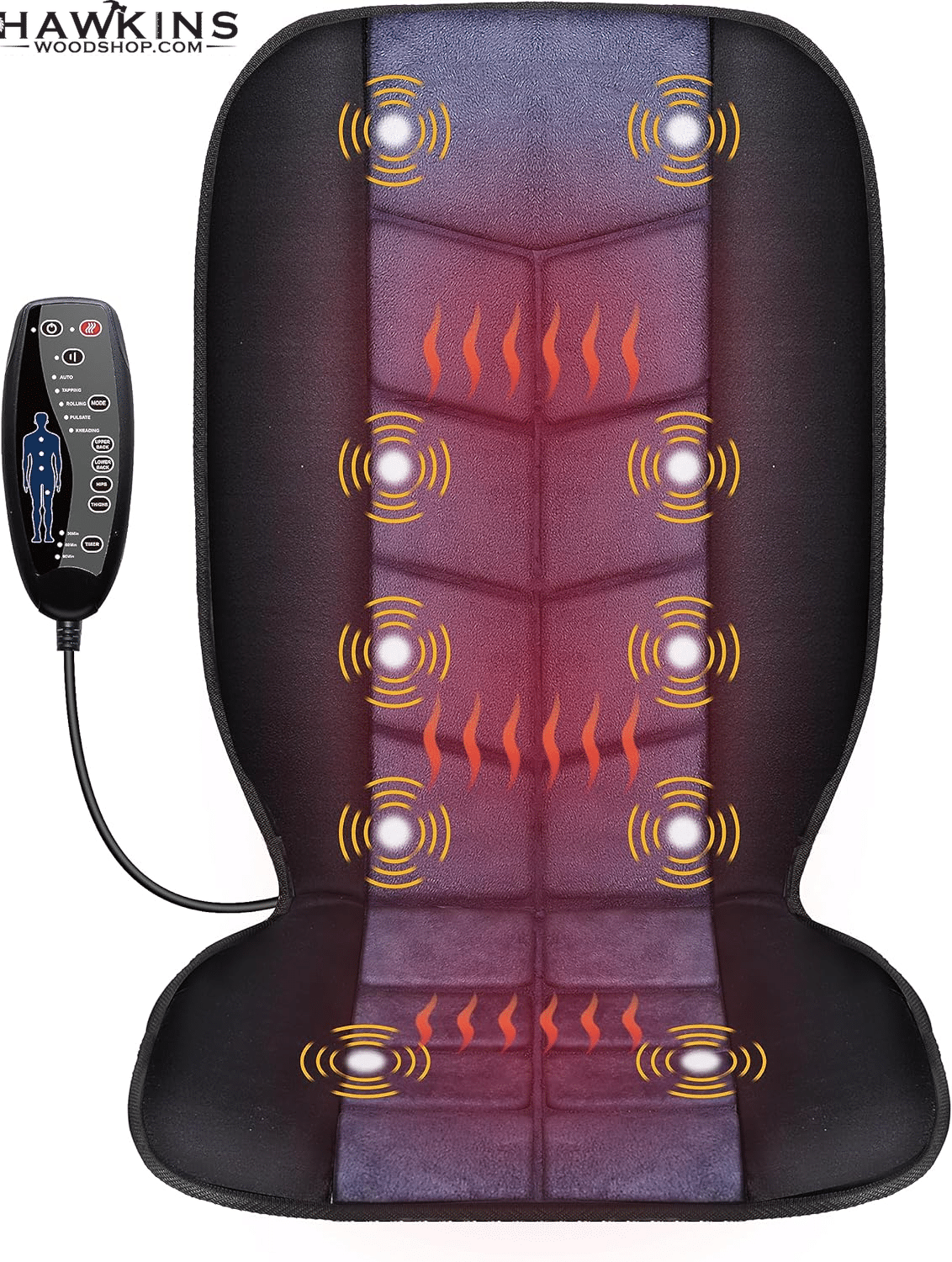 Cili Lumbar Support Pillow for Ofiice Chair, Heated Back Support Pillow with Vibration, Back Massager for Pain Relief, Back Cushion for Sofa Car