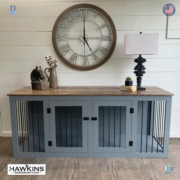 Double Door Dog Kennel Hawkins Woodshop16