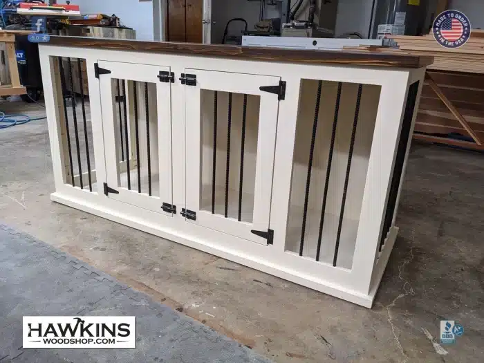 Double Door Dog Kennel Hawkins Woodshop6