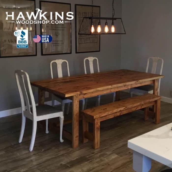 Hawkins Woodshop Simple Farmhouse Table 6