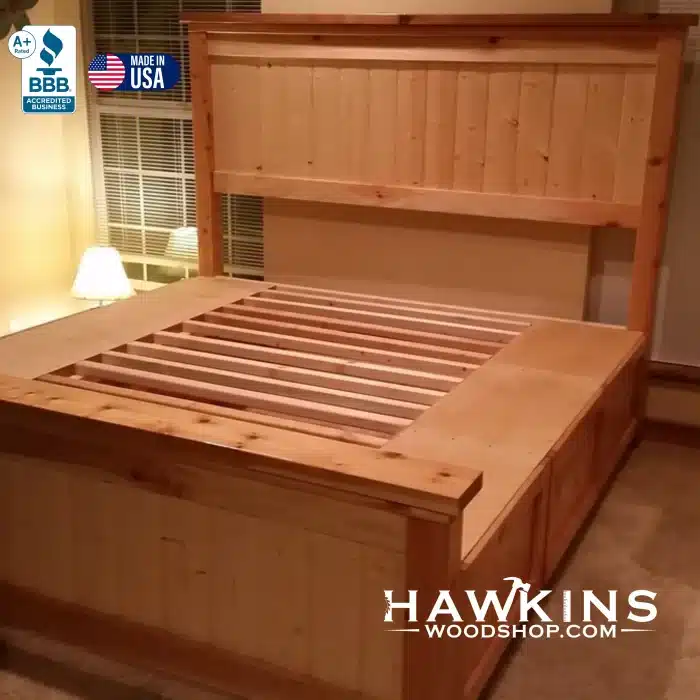 Solid Wood Bed With 3 Drawers Storage 2 Scaled