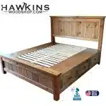 Solid Wood Bed With 3 Drawers Storage 3