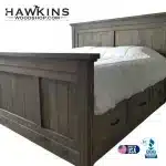 Solid Wood Bed With 3 Drawers Storage 4